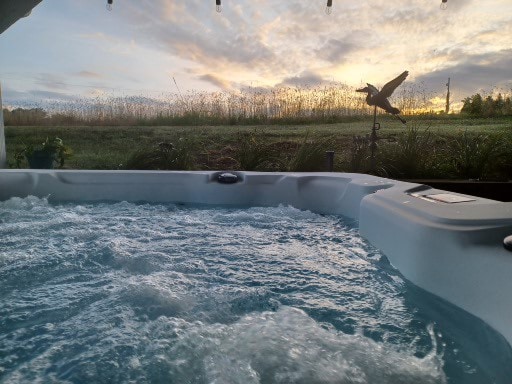 Mountain View with Hot Tub and Meadow near River