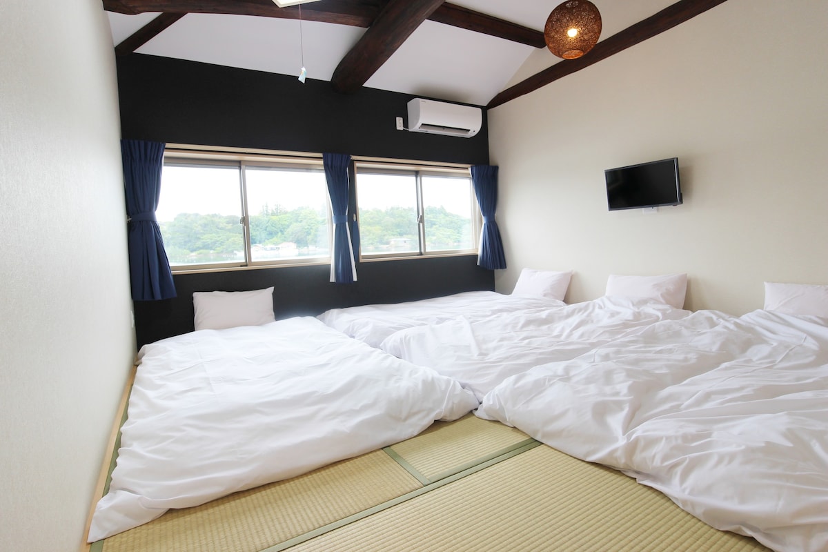 [Yamakari Shima]可欣赏海景的房间！非常适合钓鱼和海上运动！