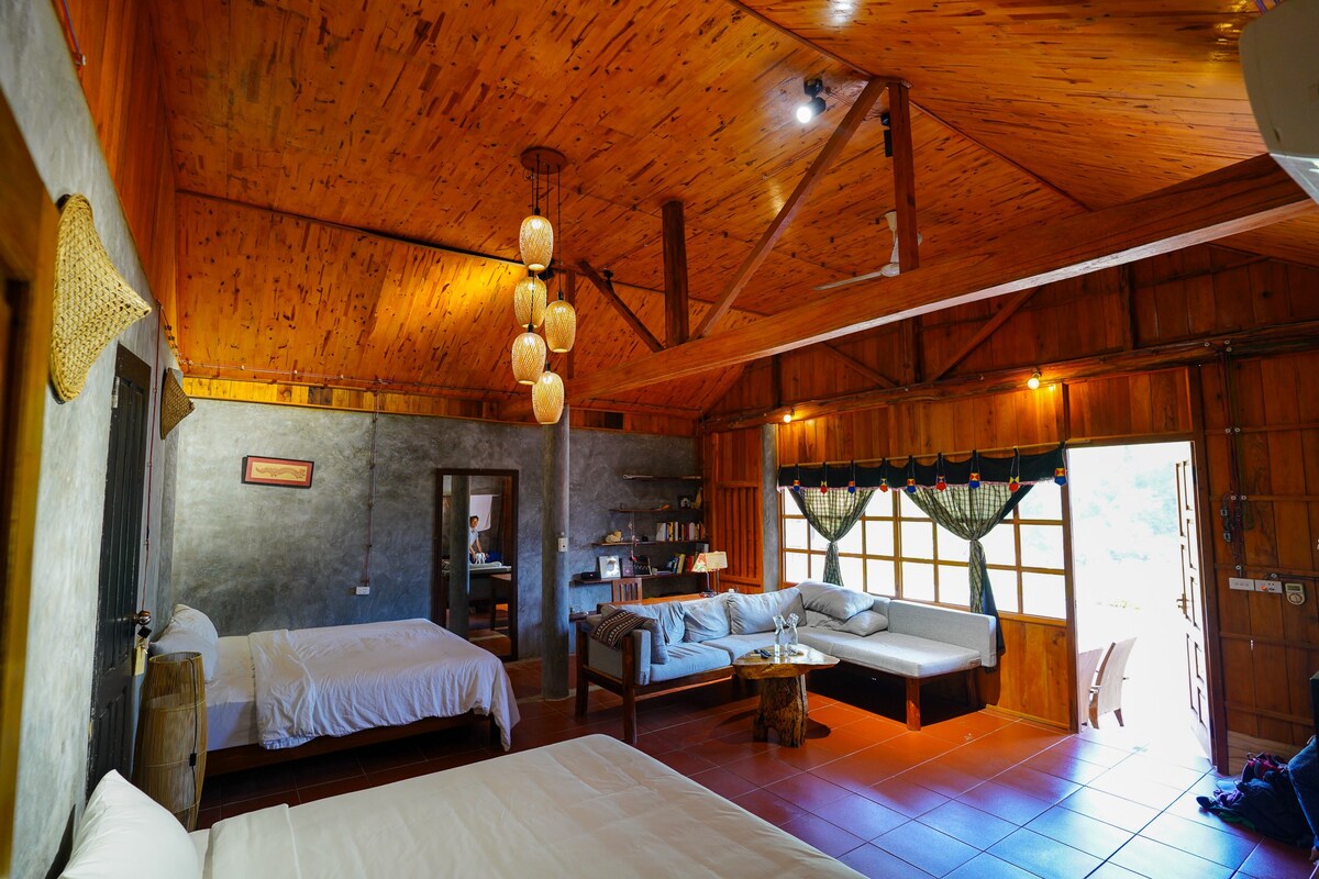 Ba Be Jungle Houses - Deluxe Family Room Lake View