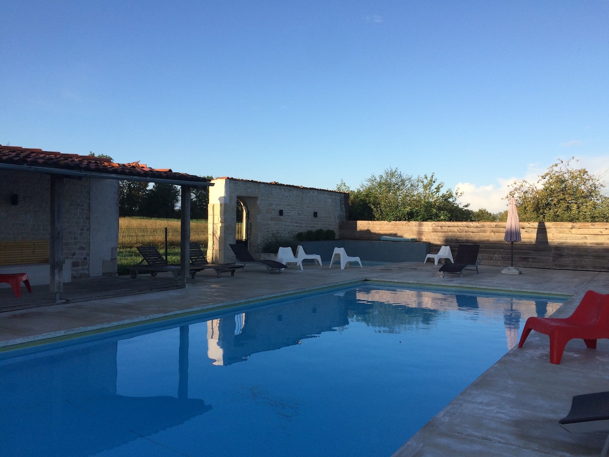 2 bedroom gite with private patio and shared pools