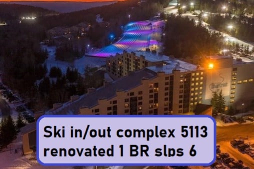 经过翻修的5113 ，可供6人睡觉，滑雪进出建筑群