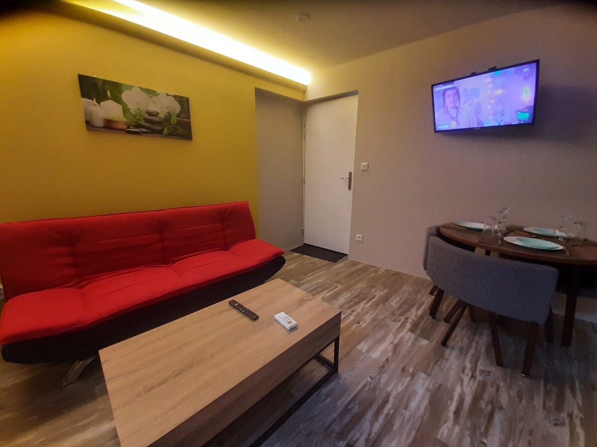 105号公寓，温馨舒适， 50平方米， 1马力，带平板电视