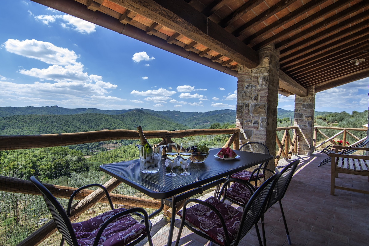 LA LOGGIA,
La terrazza sul CHIANTI