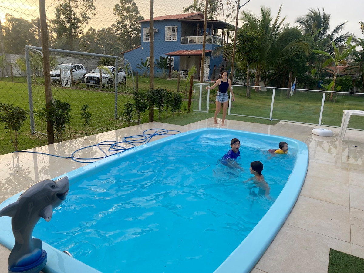 Chácara do Sol! Área Rural - Piscina e Praia.