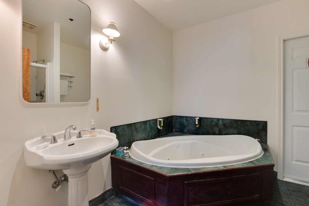蒙特利尔场景中心带浴室的标准双人床客房