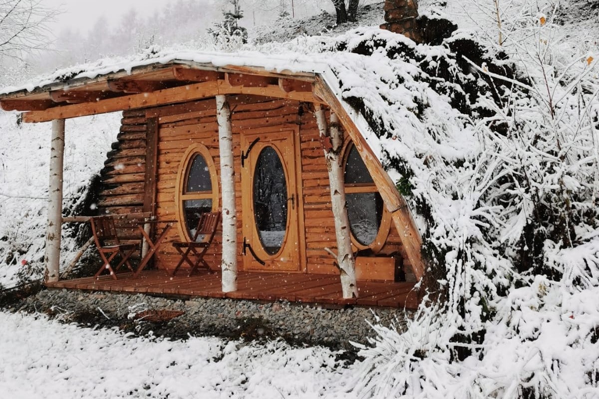 Hobbit houses in the mountain Codrul Alb