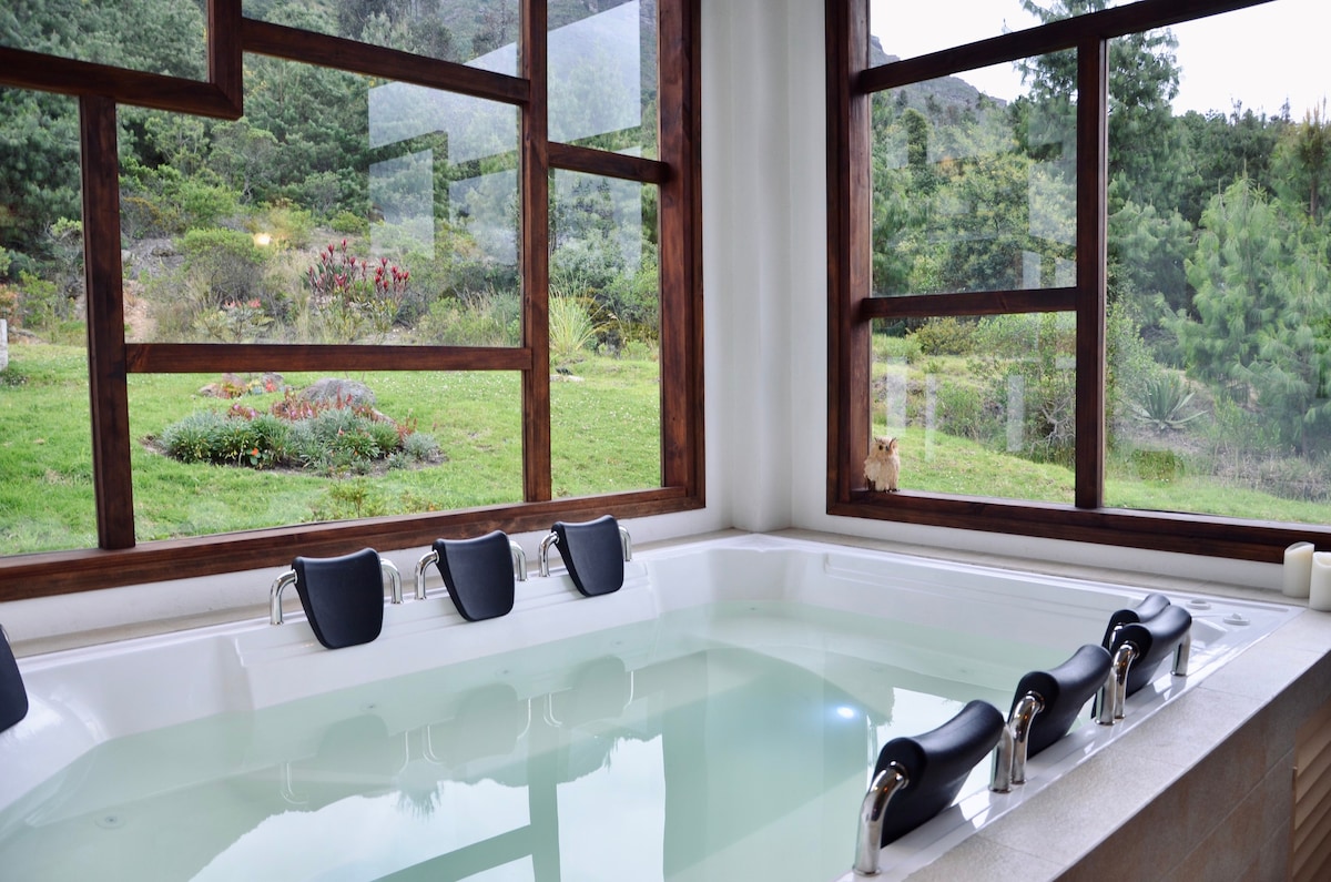 美丽而私密的豪华别墅-按摩浴缸和Vi