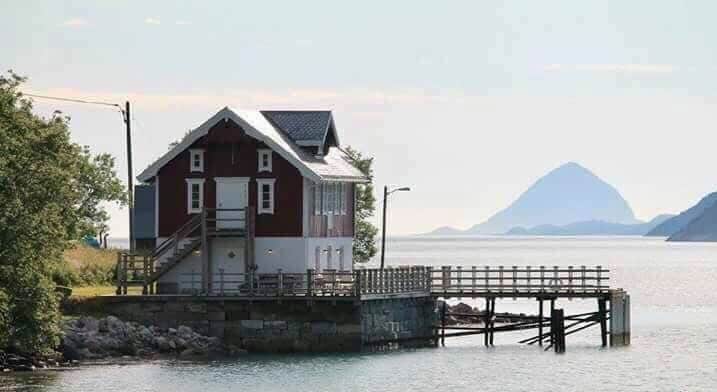Bryggehus in Meløy on Helgeland. Bodø2024.