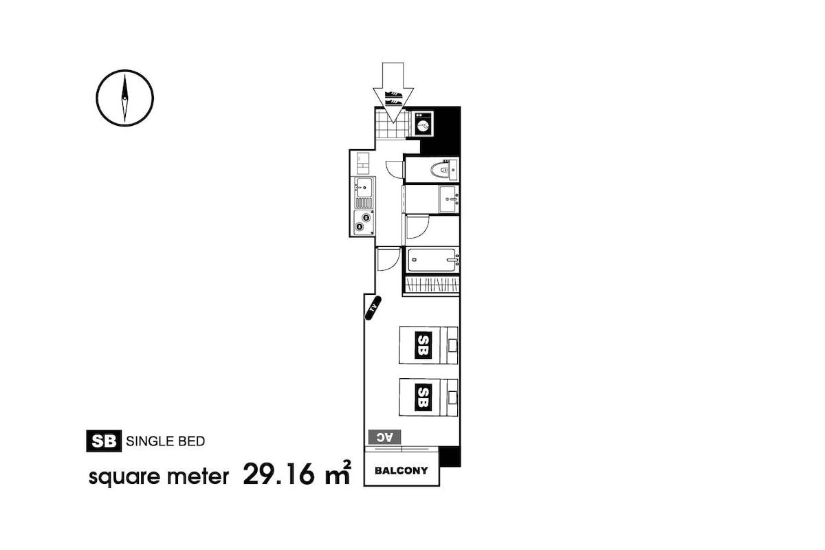 步行2分钟即可抵达Hisaya Odori站（靠近电视塔和绿洲21 ） - Vacation Rent East Sakura (302)