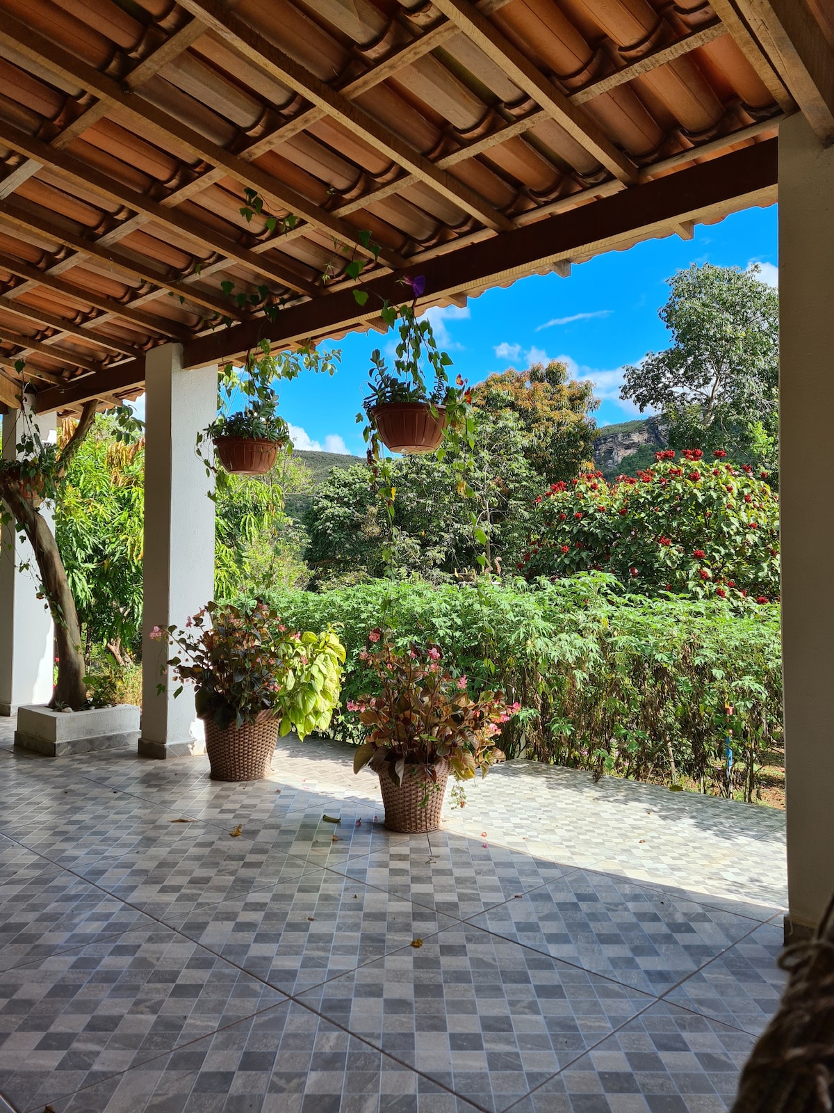Casa Viva Brejão com varanda, pomar, horta e rio