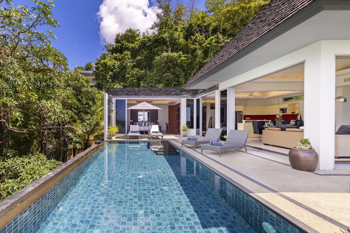 「拉扬拉扬海景别墅」-最佳景观3卧室， 12米泳池