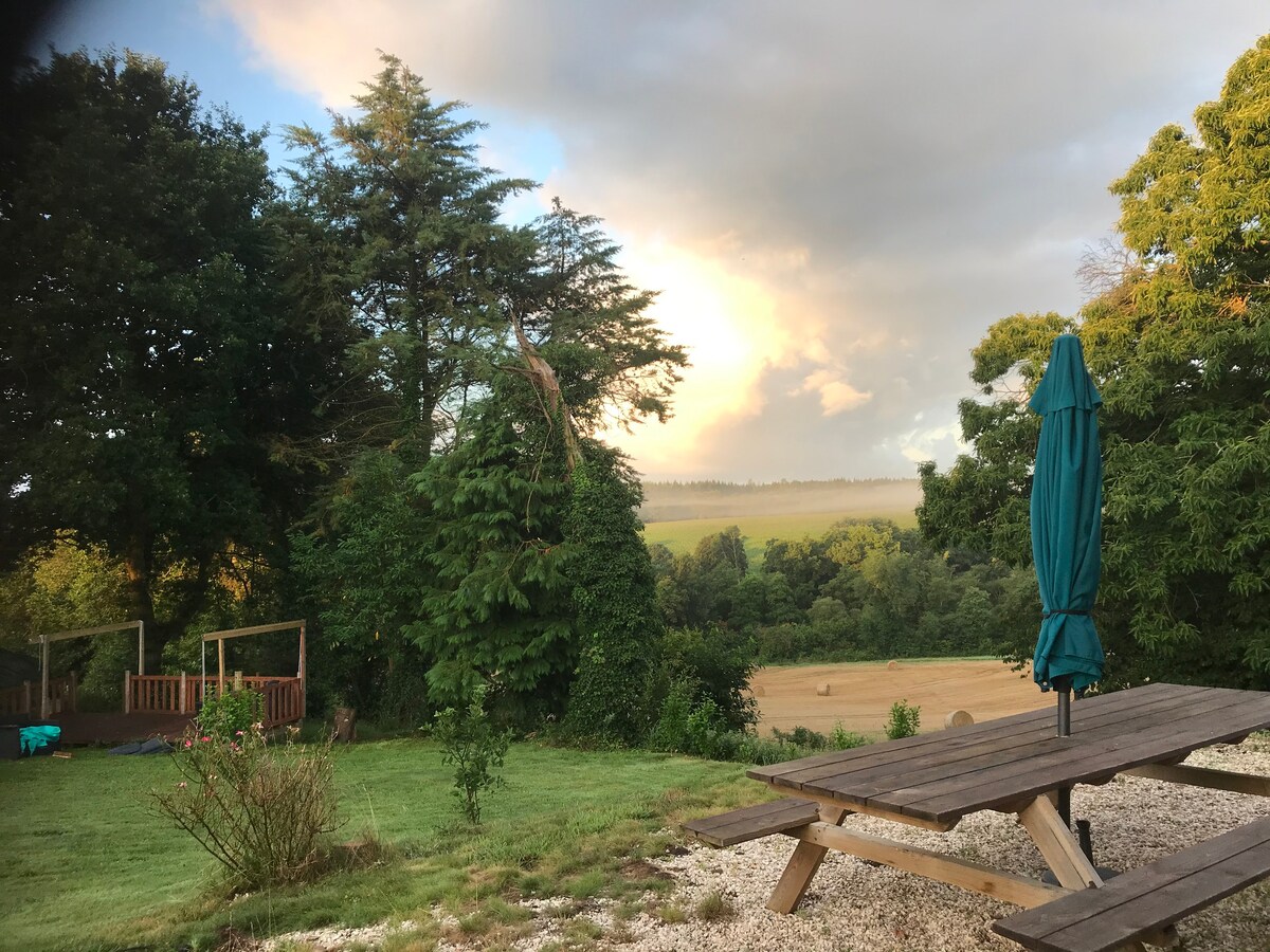 Maison bois vue sur la vallée