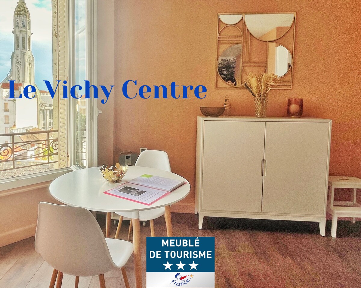 Le Vichy Centre, spacieux T2 avec vue, au calme