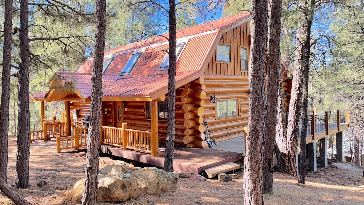 Starview Lodge原木房源和森林景观， 200特别