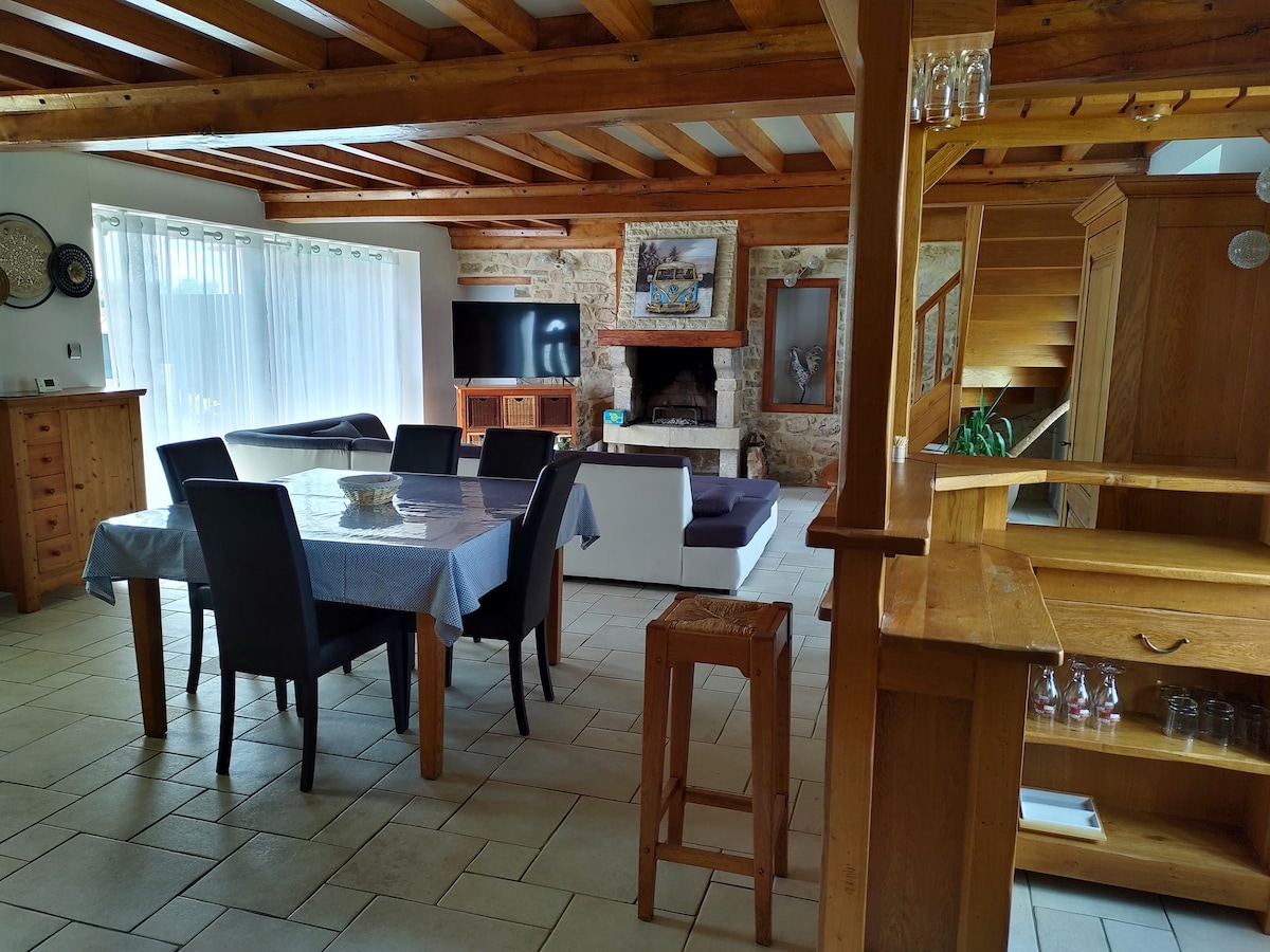 Maison chaleureuse pour 9 personnes