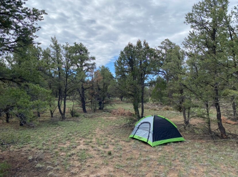 Mountain camping with stunning views