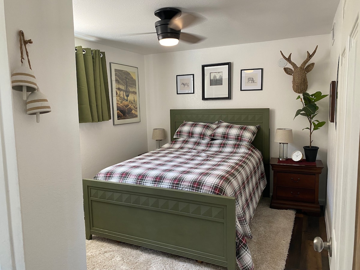 价格实惠的舒适1卧室位置-空调、空调、徒步旅行和壁炉