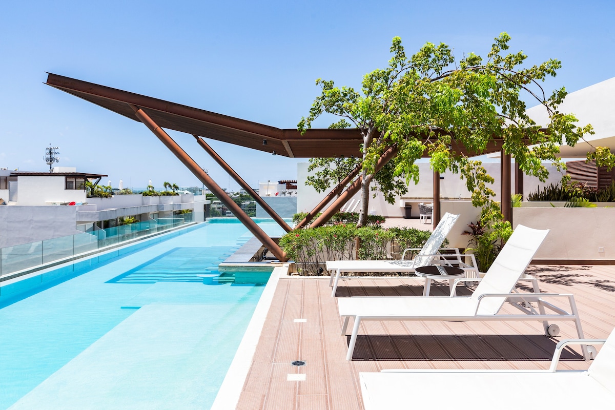 时尚的公寓 – 游泳池 – 300Mbps – 屋顶