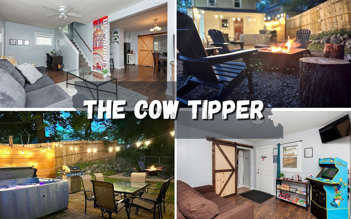 The Cow Tipper ：水疗中心•游戏室•游戏室•火坑•烧烤
