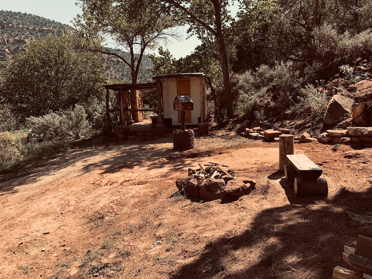 Unique Montezuma Sheep Camp nestled in the trees.