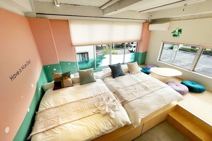 旅舍度过愉快的一天！ # HVNI Minamo & Nagisa 八人房间
