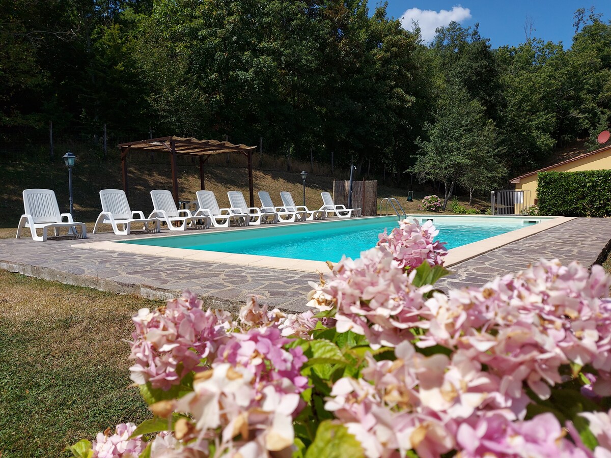 Villa toscana con piscina e giardino privati