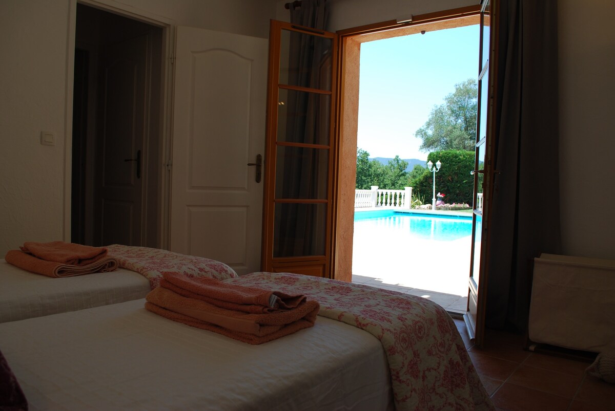 Luxury 4- bedroom villa with pool.