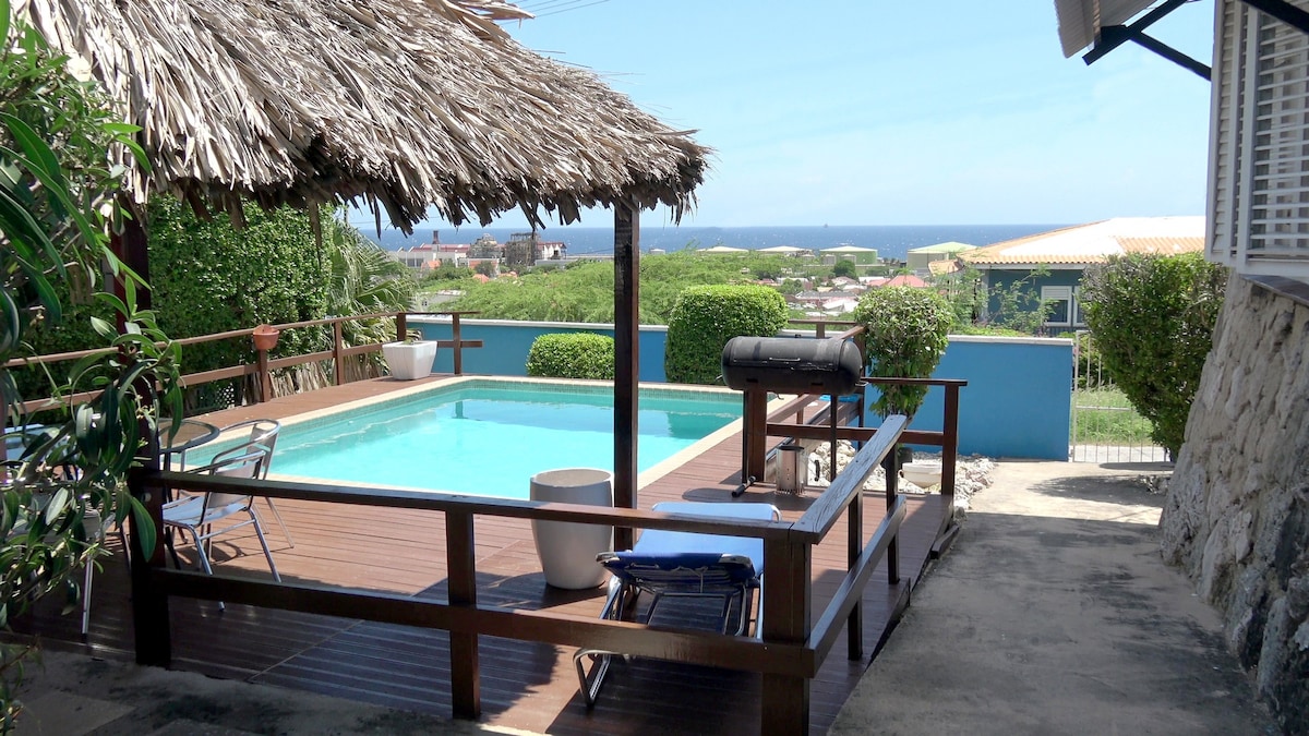 Villa met zeezicht, eigen zwembad nabij Piscadera!