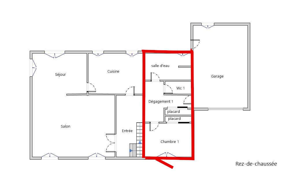 Chambre indépendante dans une maison au calme