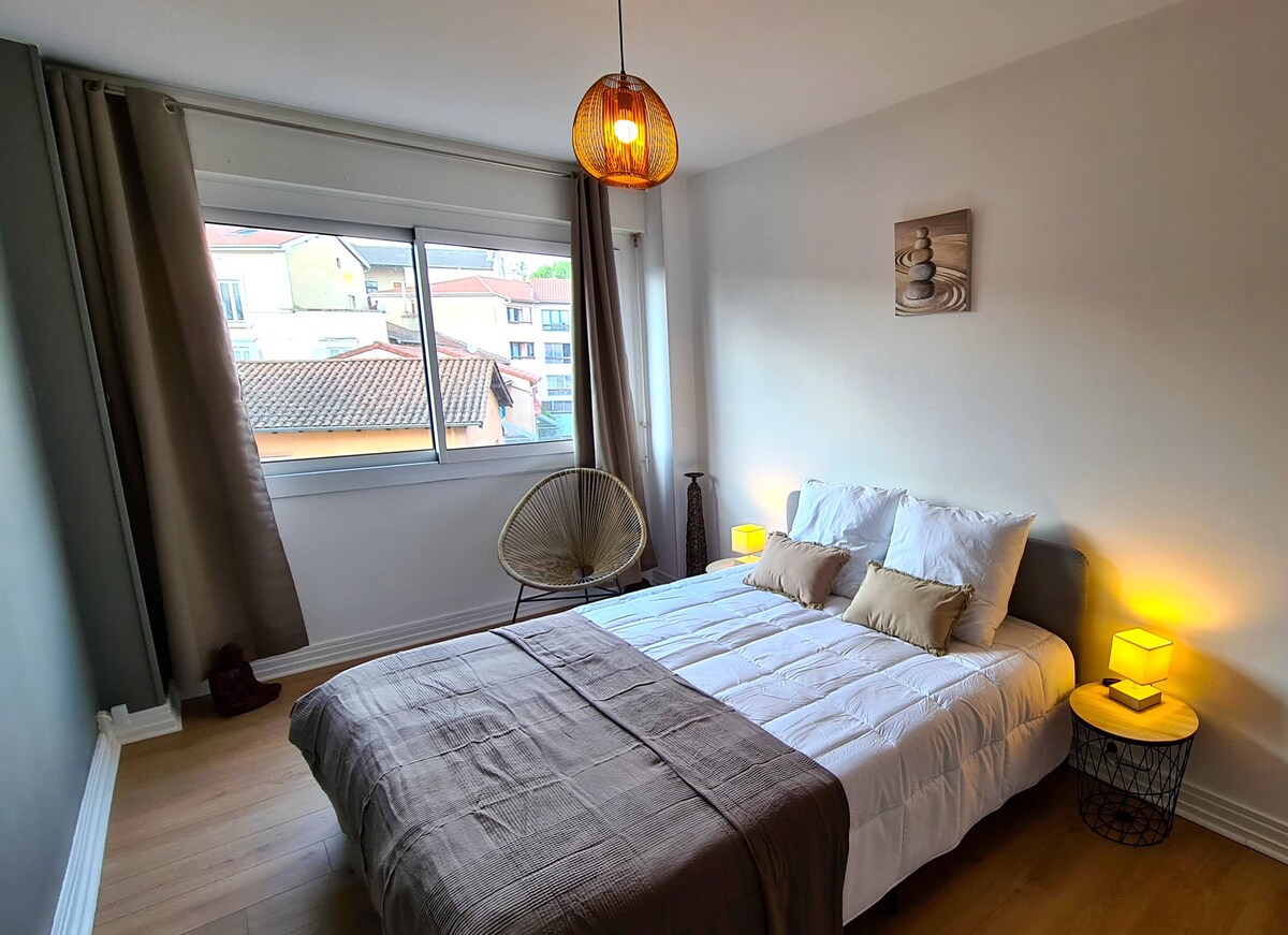 可爱的3卧室公寓- 100平方米的Mâcon市中心
