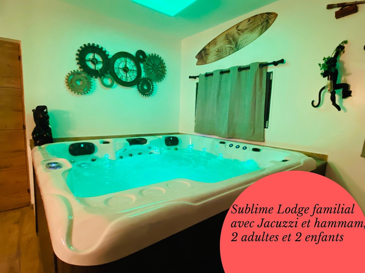 Suite Cupidon LODGE CORAIL avec Jacuzzi et hammam