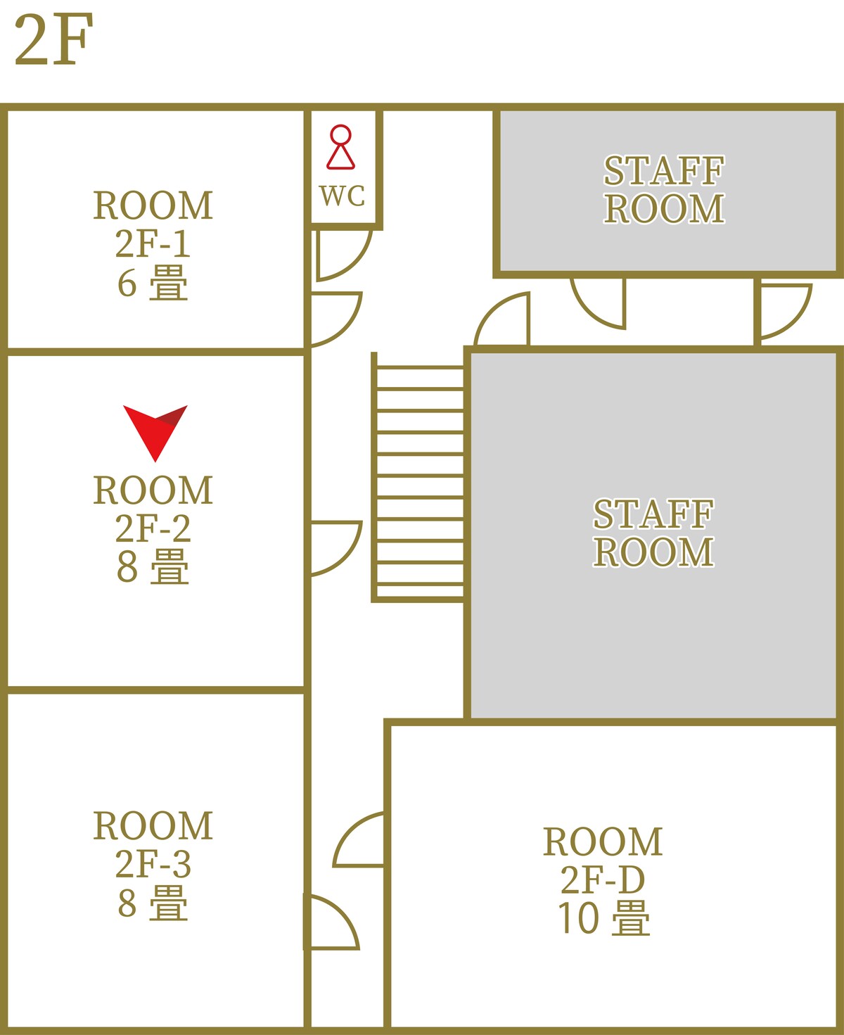 【华明客栈2F-2】一人半双人西式客房