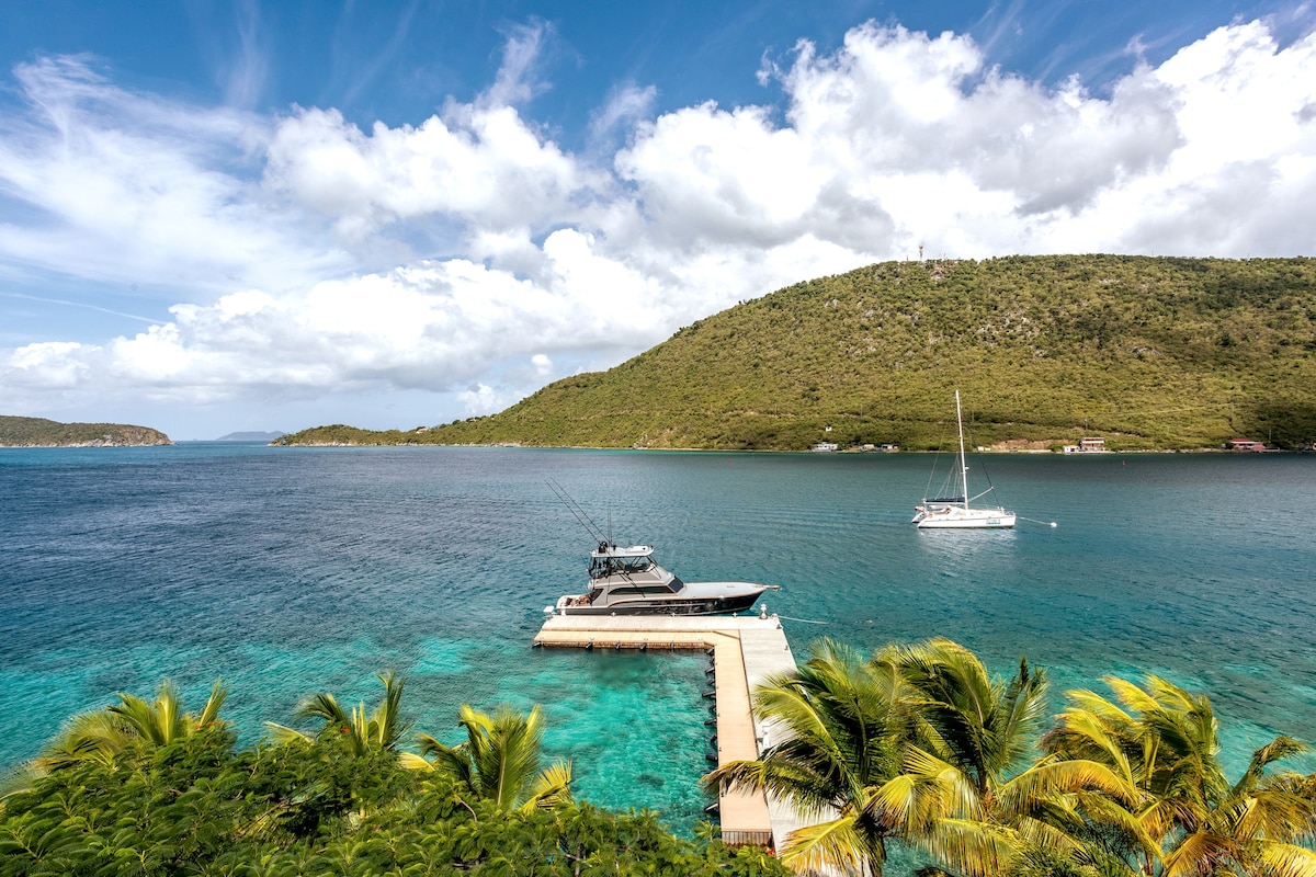 Exclusive waterside villa with pool/dock - Tortola