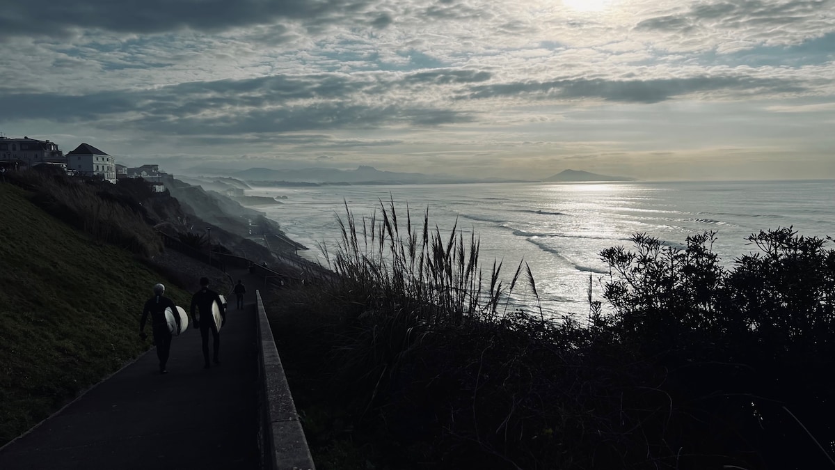 友好与海洋： Biarritz Côte des Basques