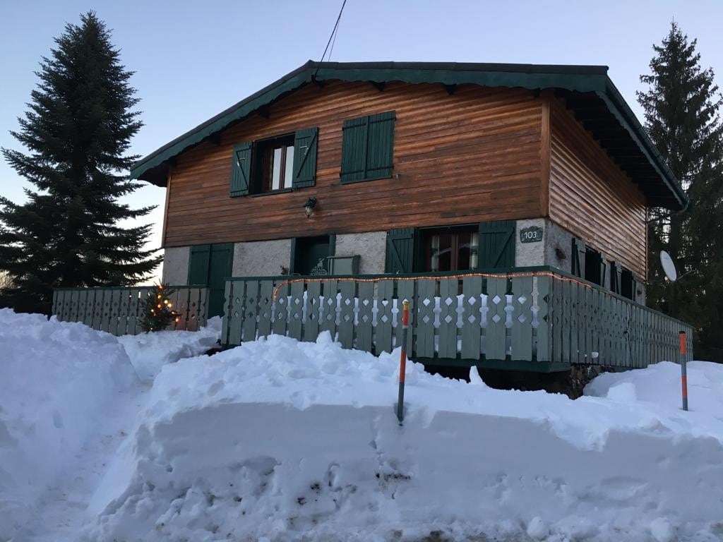 Chalet vert Station Monts d'Olmes : skis aux pieds