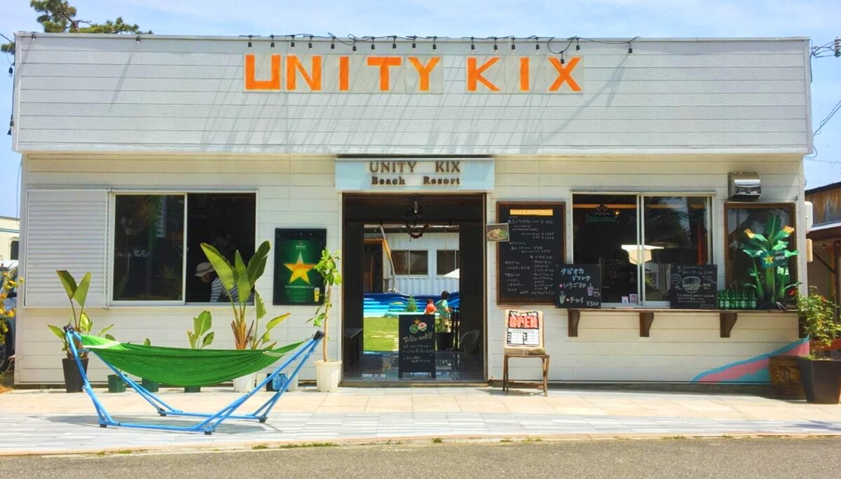 UnitykixBeachResort/Cottage 1 +露营车2/10人+4人