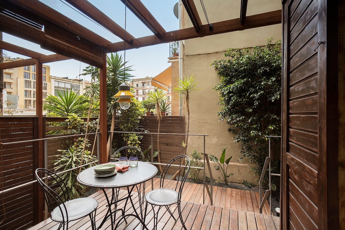 带私人花园的公寓，巴塞罗那绿洲