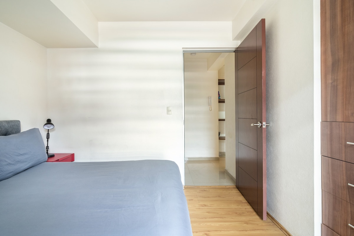 1卧室现代公寓，位于罗姆人北区（ Roma Norte ）市中心