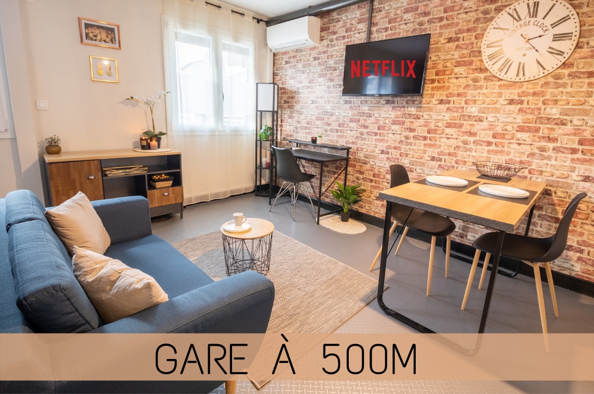 CLIM Chic&Lumineuxux proche停车/Gare NETFLIX