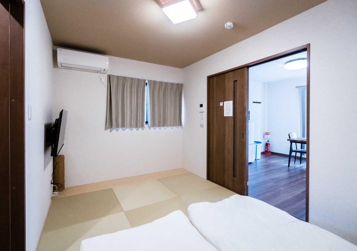 HANASTAY花渓居 · 川（KAWA)2楼 全新开业 34m²大空间 和室 免费光纤Wi-Fi