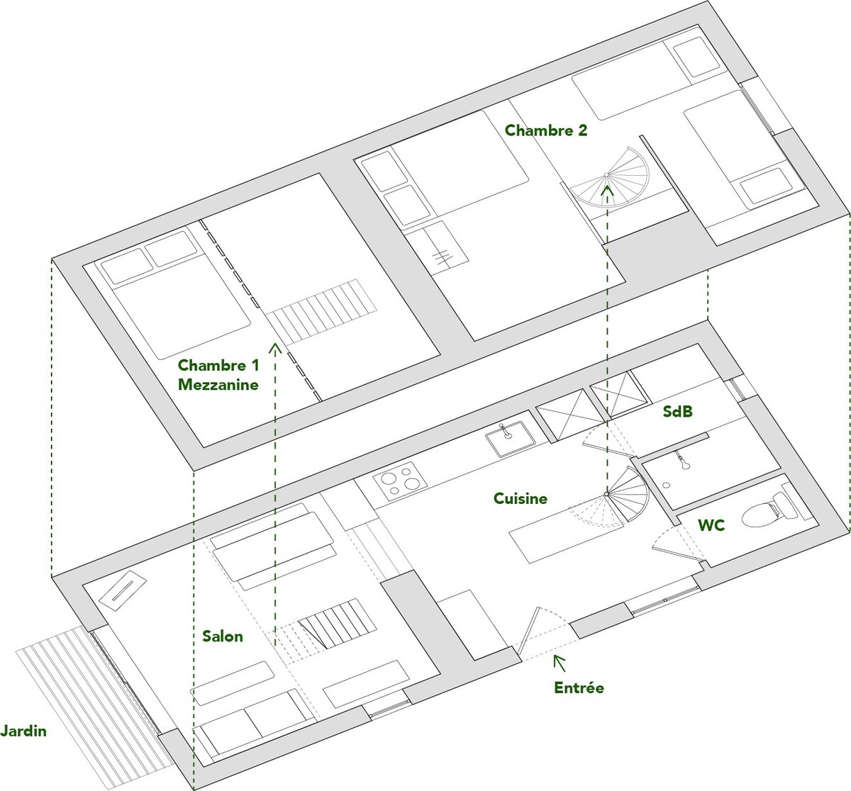 位于摩凡公园（ Morvan Park ）中心的舒适小屋