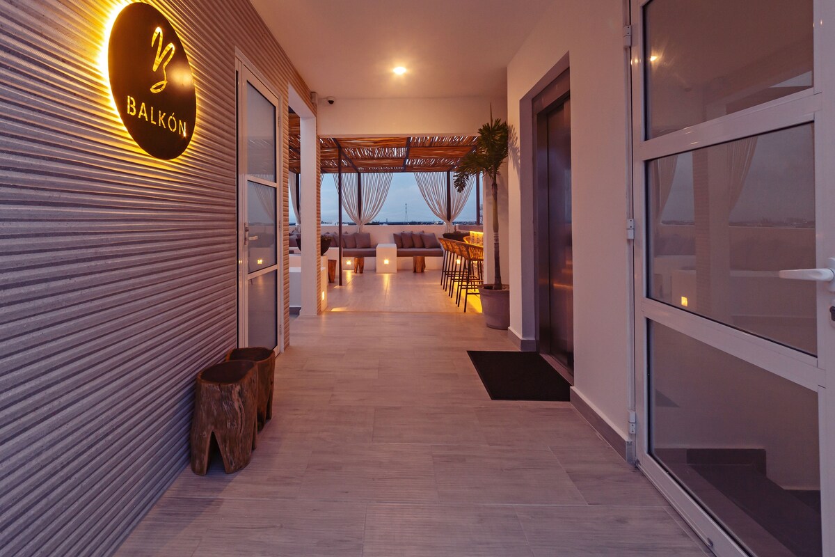 豪华现代双床房，位于巴尔肯精品酒店（ Balkon Boutique Hotel ）