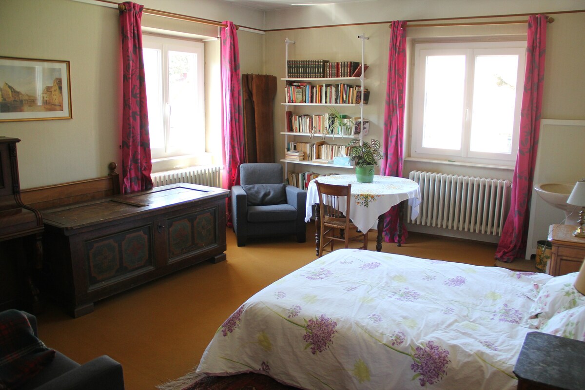 「Au vieux tilleul」卧室，餐桌和护理