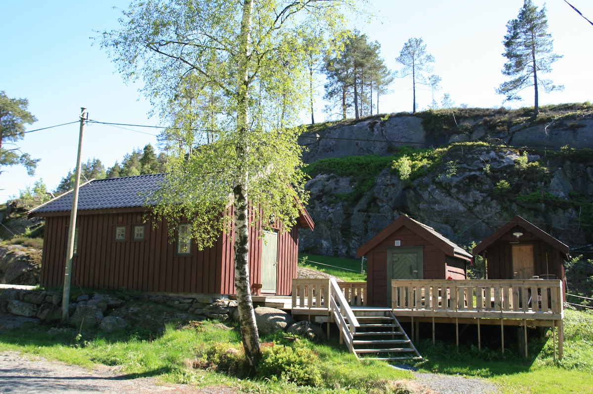 Hytte i idylliske omgivelser på islandshestgård