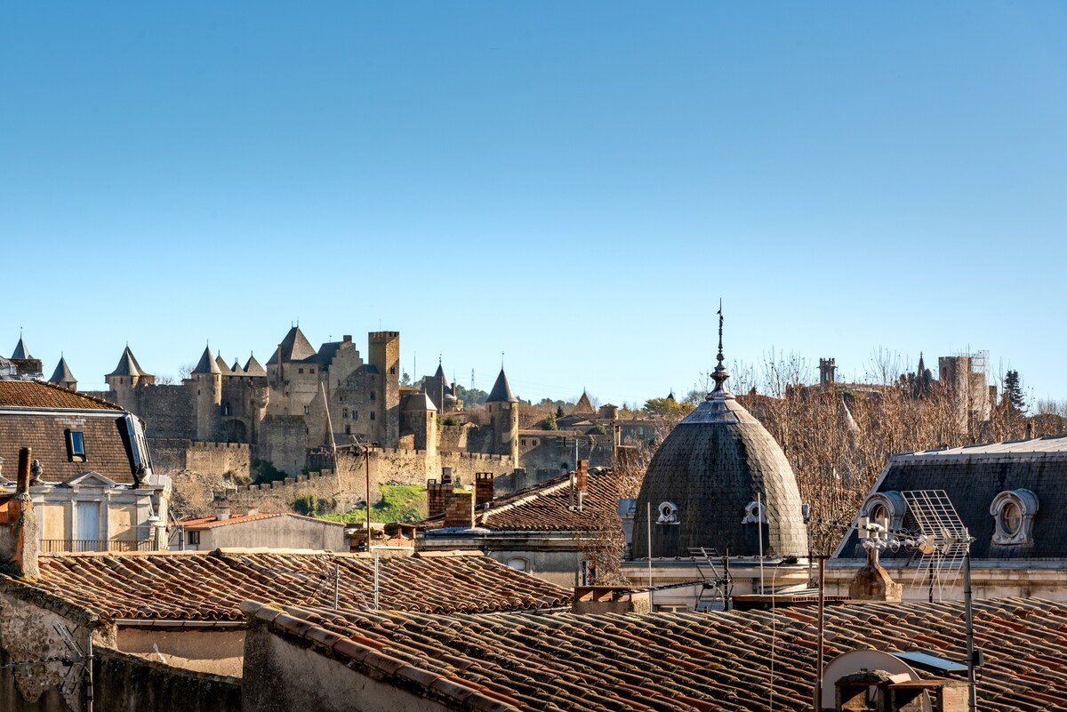 Hot TUB-Standing-Rooftop-Unique Medieval City View