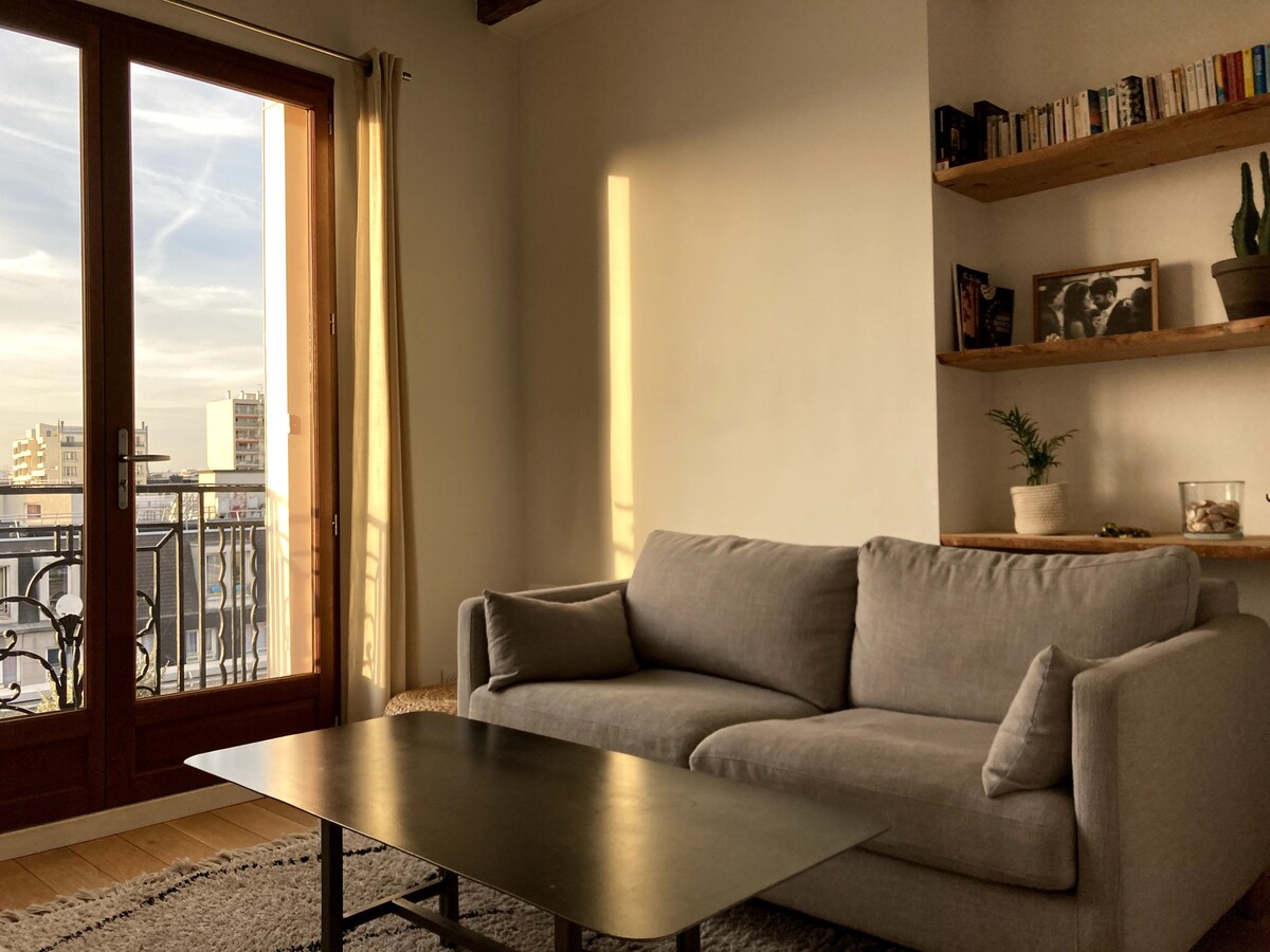 Duplex sous les toits avec vue sur le Sacré-Coeur