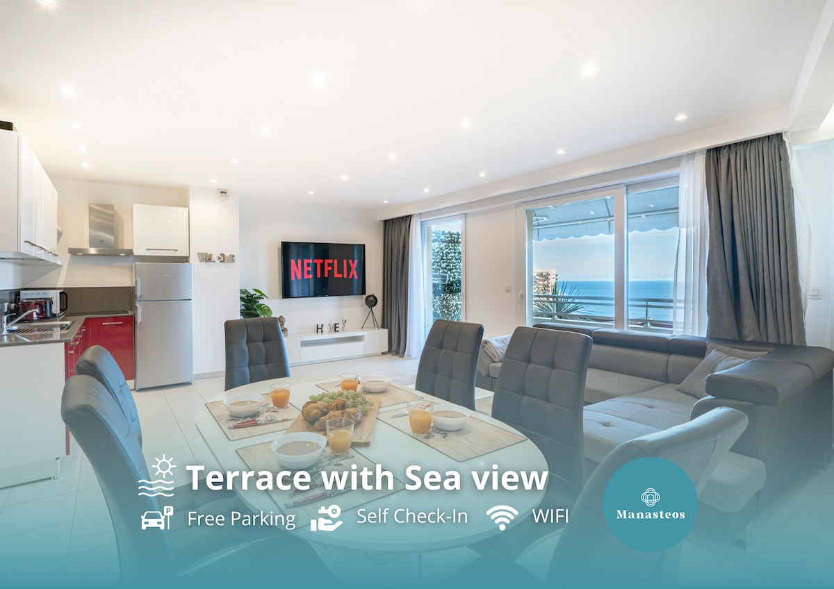 Monaco Border, Terrace, Sea view, Parking - AB