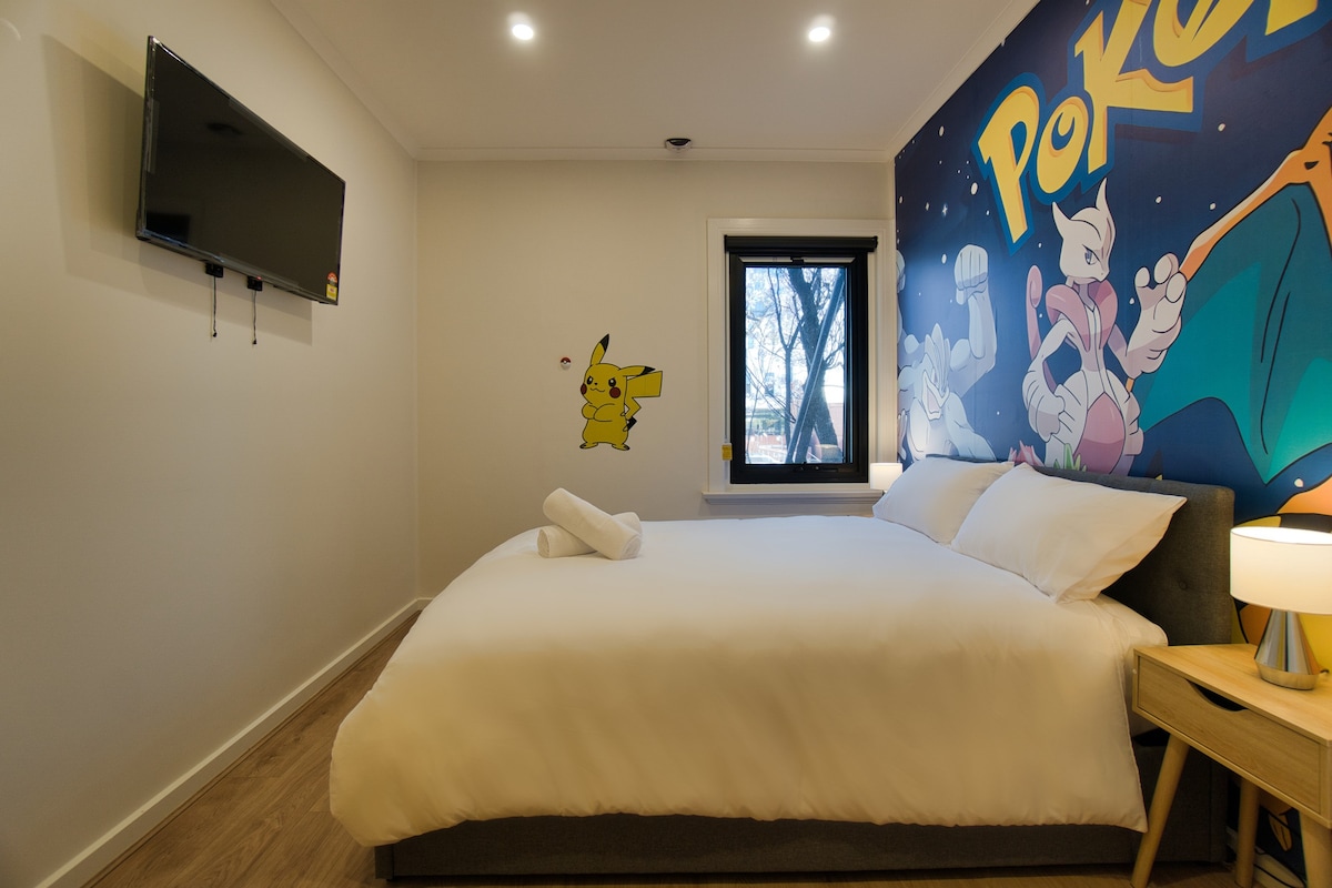 ★Pokémon★标准双人床★Netflix★ Disney +★ AdelaideCBD