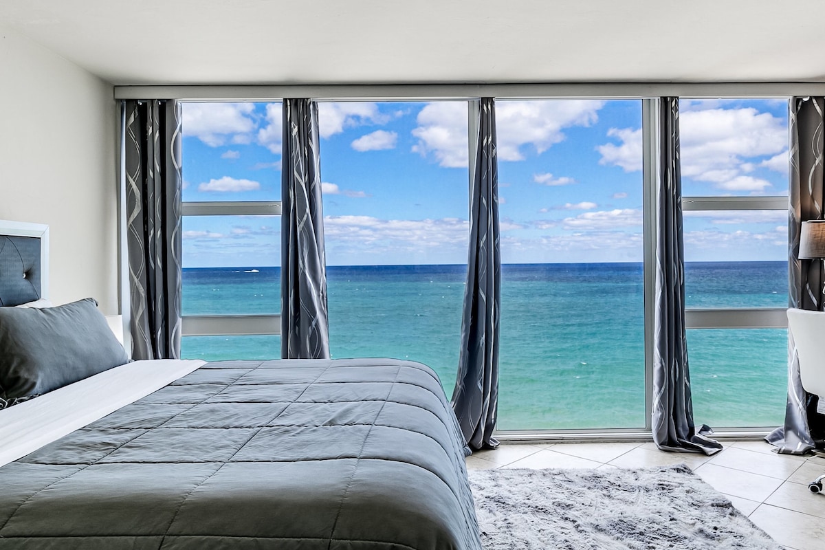 海滩海洋海滩每个窗口都可以观赏美景！阳台