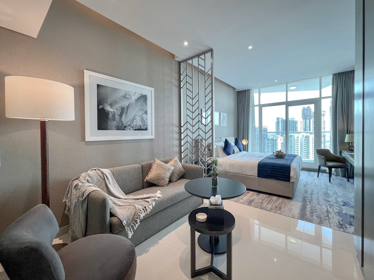 豪华五星级现代单间公寓，可欣赏全运河景观！